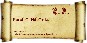 Mosó Márta névjegykártya