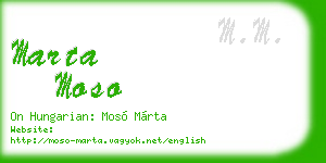 marta moso business card